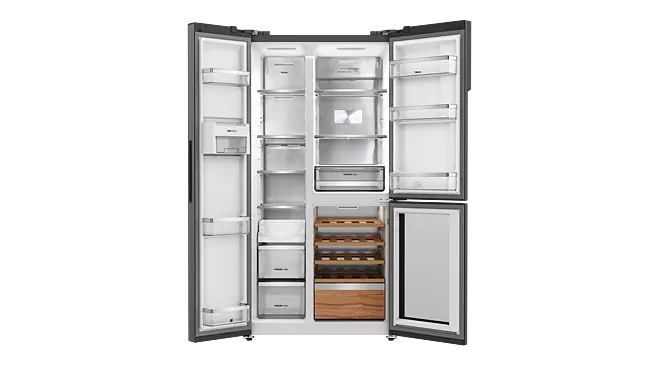 Frigorífico americano Side by Side Total No Frost con motor inverter y vinoteca integrada