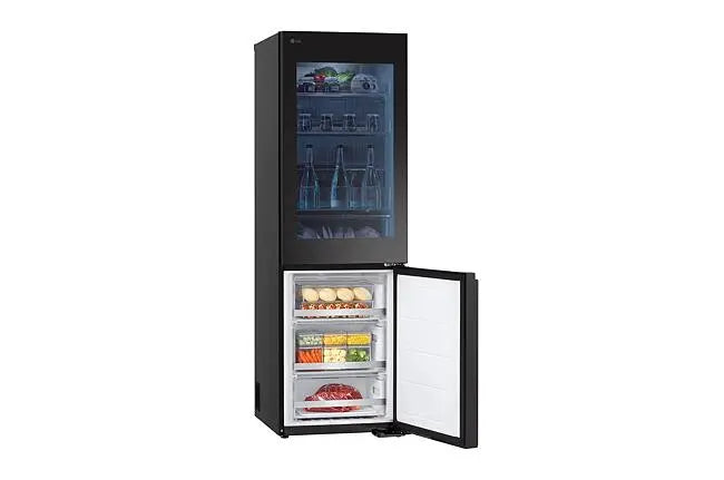 Frigorífico Combi LG No Frost, 186 cm, 352 l, InstaView, negro- GBG5160CEV