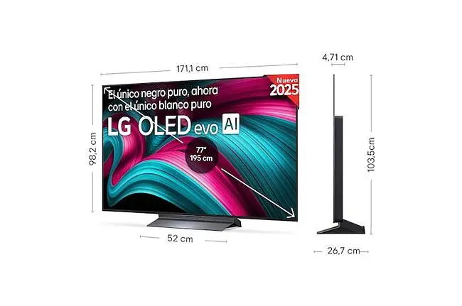 TV OLED evo AI C5 195cm (77") LG OLED77C56LB, Smart TV 4K