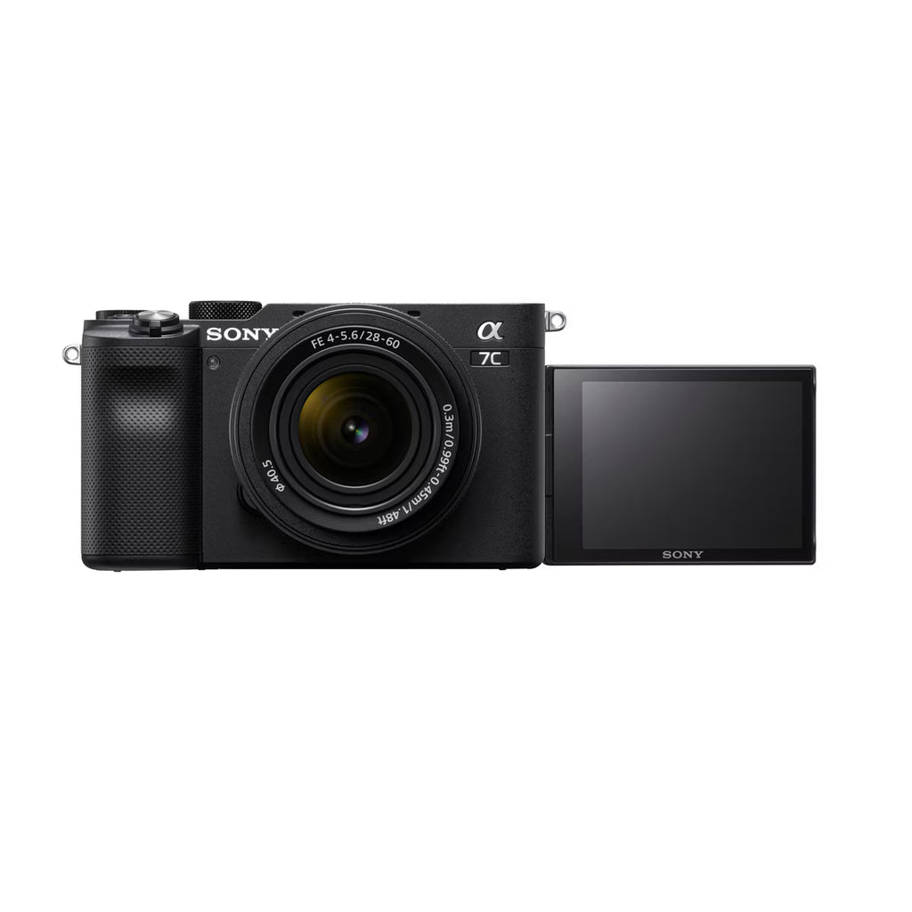 Sony Alpha 7C cámara Evil Full Frame con objetivo zoom de 28-60mm y sensor CMOS Exmor R de fotograma completo de 24,2 MP. Vídeos 4K(ILCE7CLB.CEC)